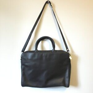 Visconti Genuine Leather Black Messenger/Briefcase/Laptop Bag